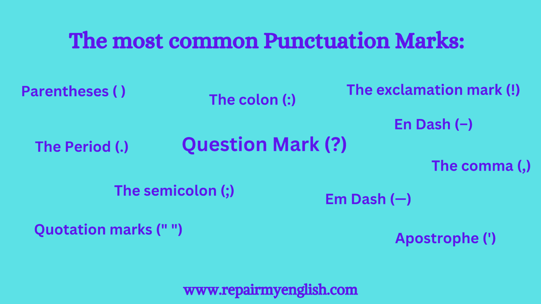 Punctuation Marks In English Grammar Repair My English 5487