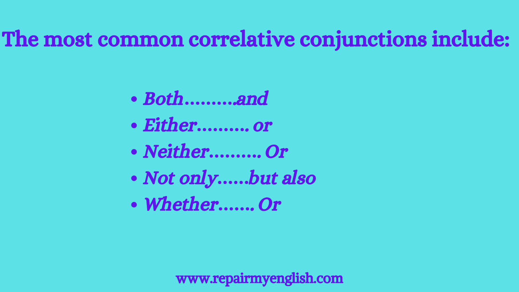 Conjunctions Meaning, Types & Example Sentences | Repair My English