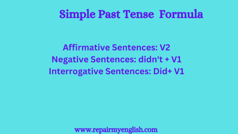 Simple Past Tense: Definition, Usage & Examples. | Repair My English