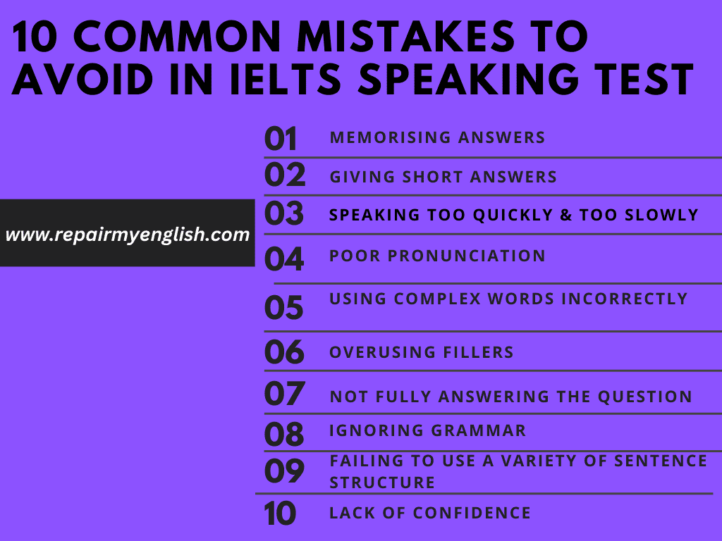 10 Common Mistakes in IELTS Speaking