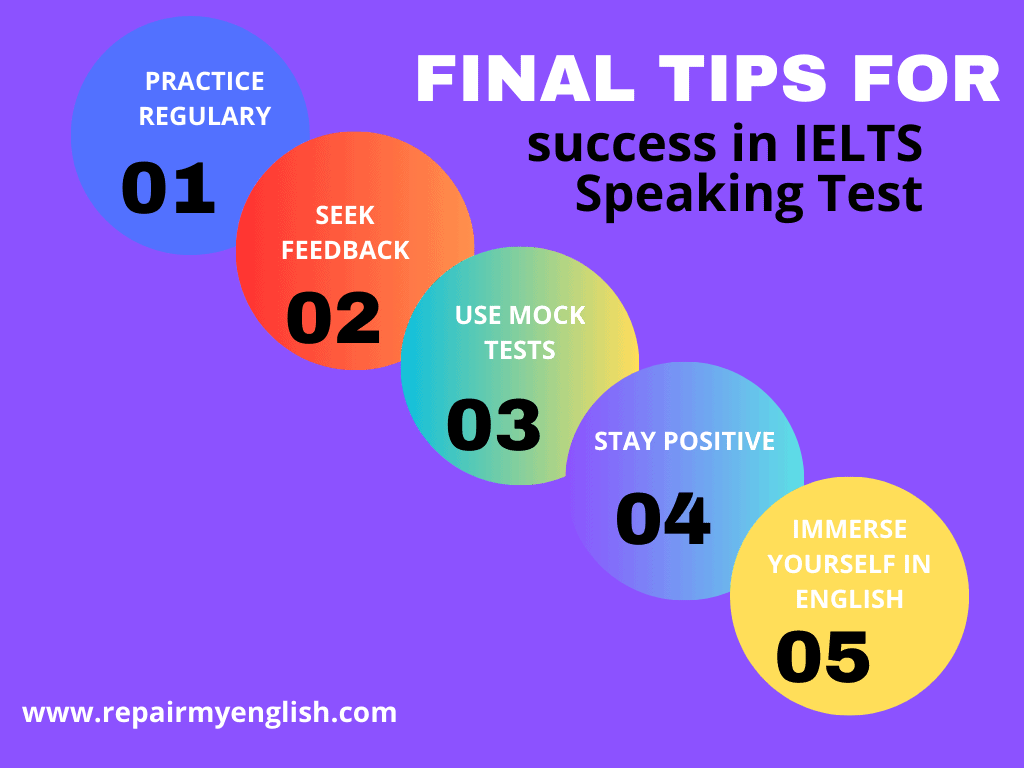 Final Tips for Success in IELTS Speaking Test
